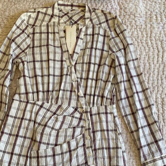 Veronica Beard Plaid Ruffle Dress - Picture 3 of 9